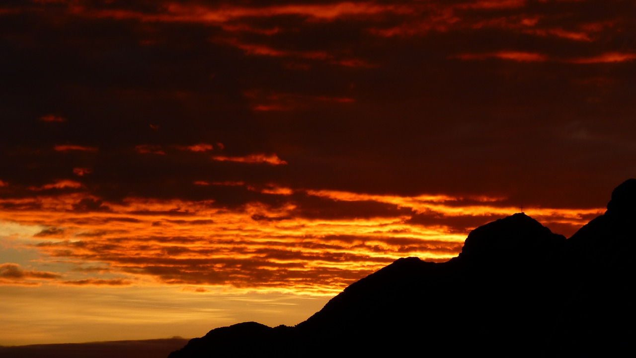 Download free photo of Allgäu,mountains,sunrise,mountain silhouette ...