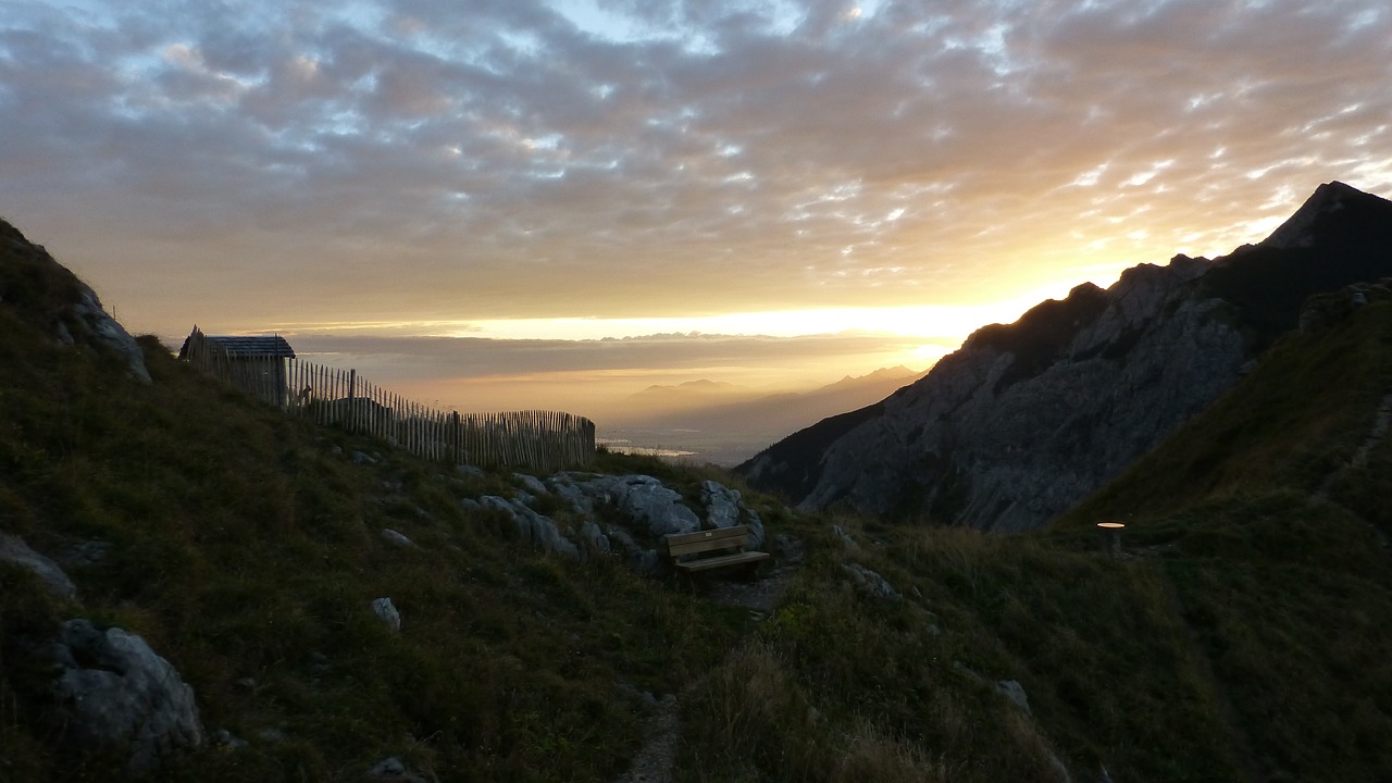 allgäu sunrise mountains free photo