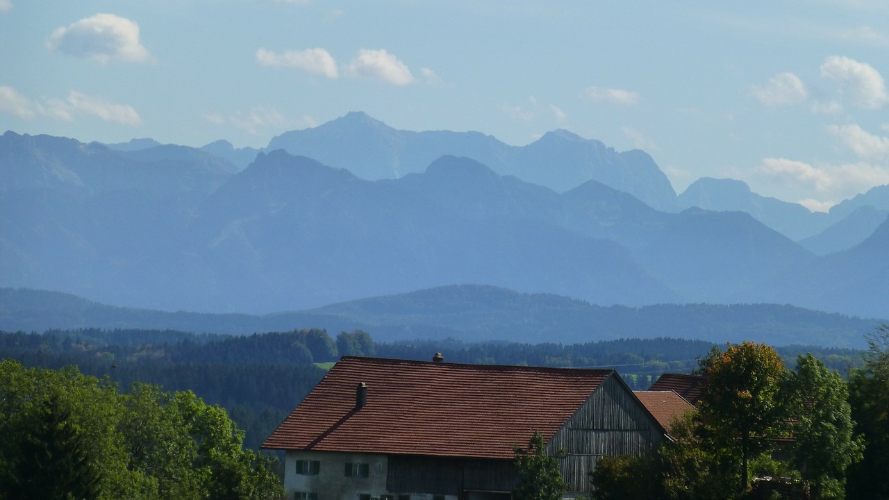 allgäu mountains train pointed view free photo