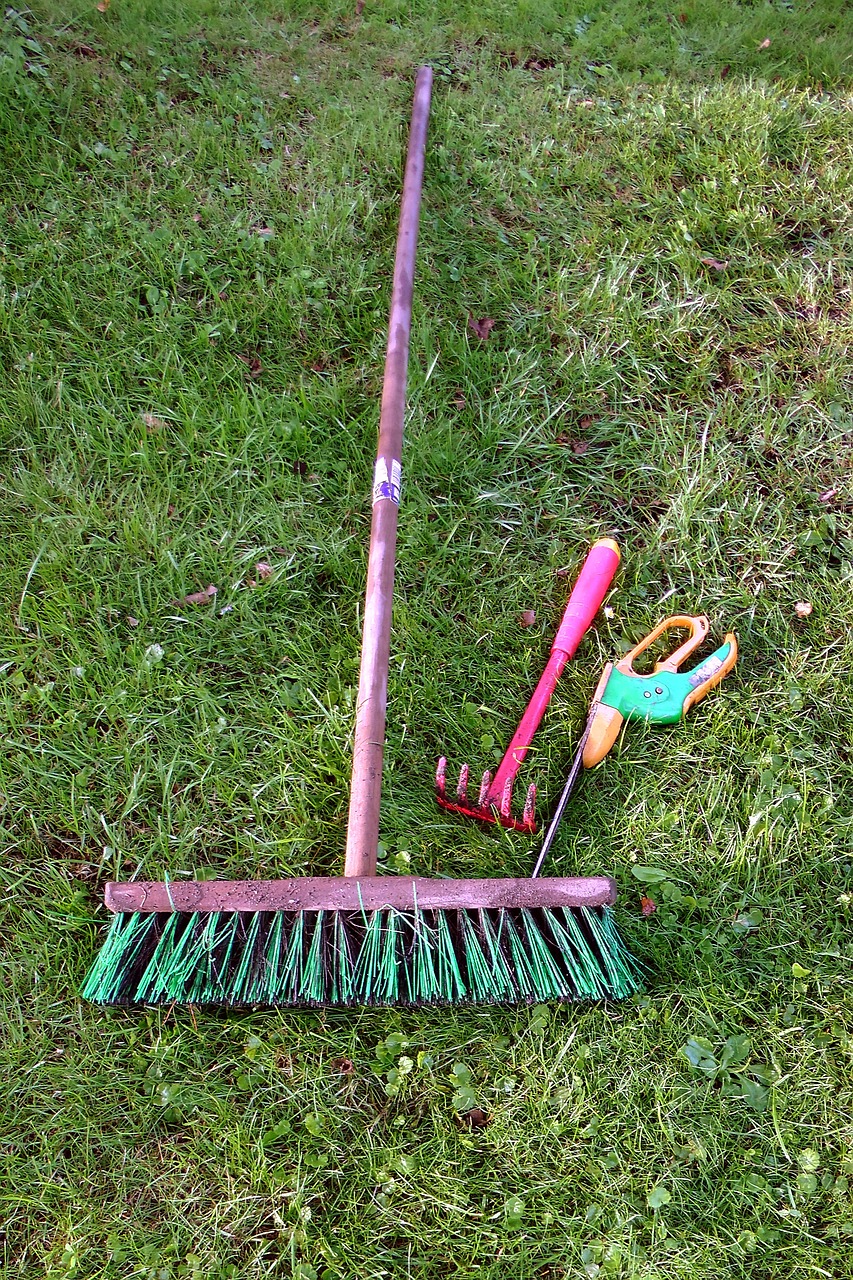 allotment gardening equipment broom free photo
