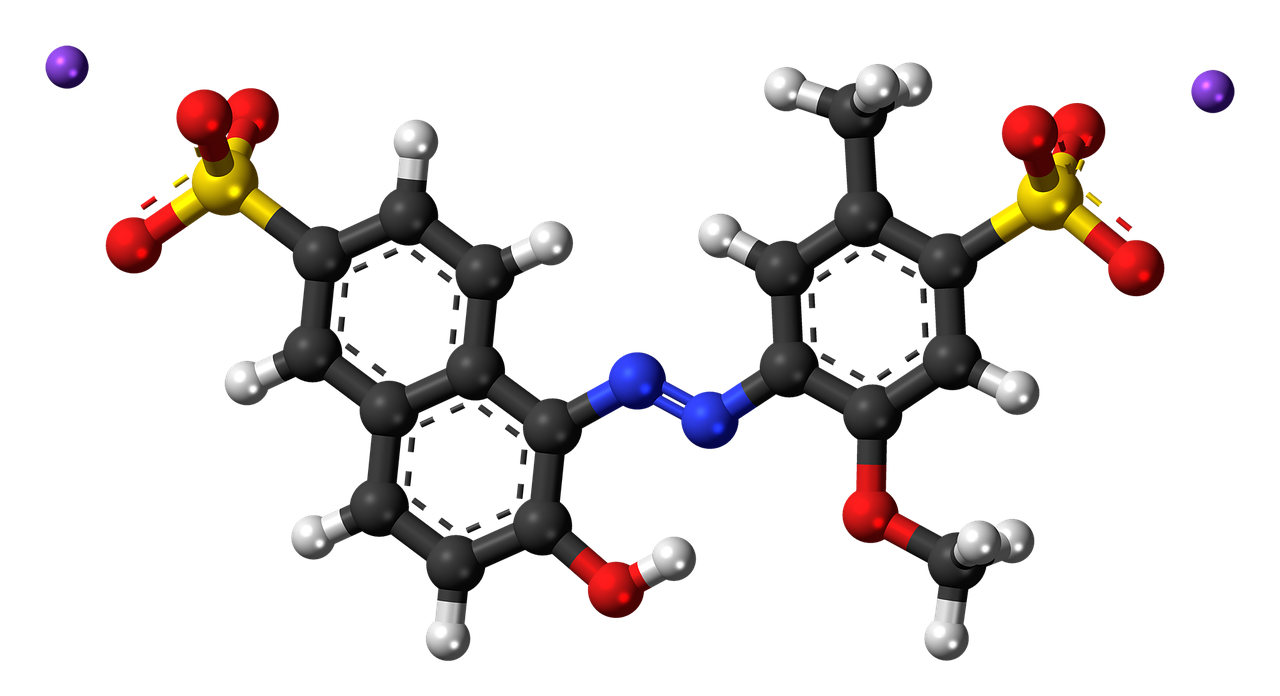 allura red molecule model free photo