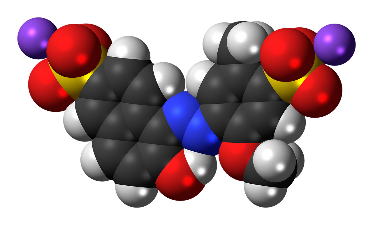 allura red molecule model free photo