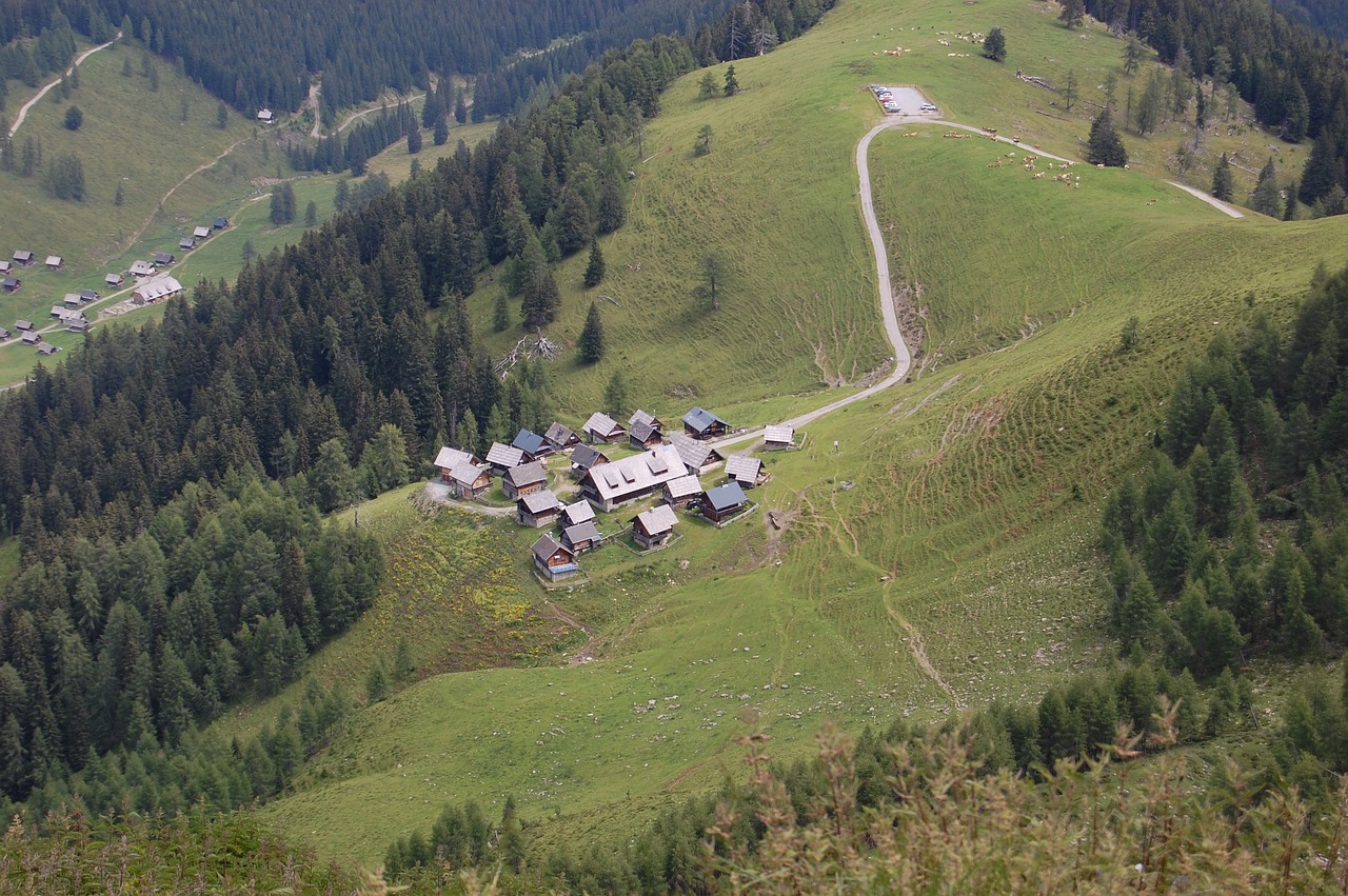 alm cottages austria free photo