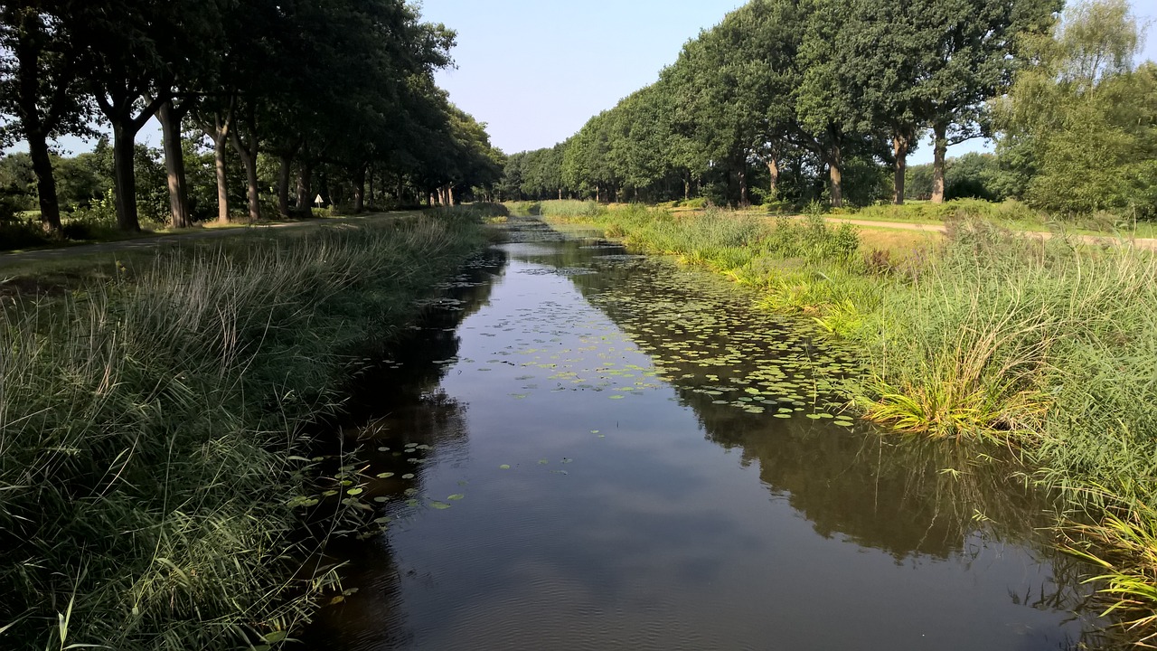 almelo nordhorn canal channel water free photo