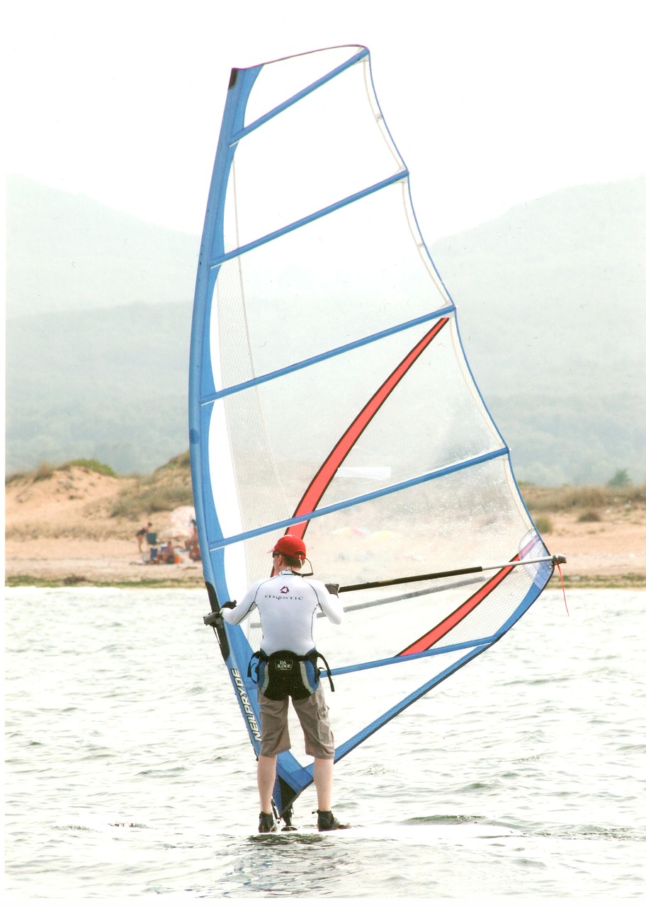 alone wind surfing relax free photo