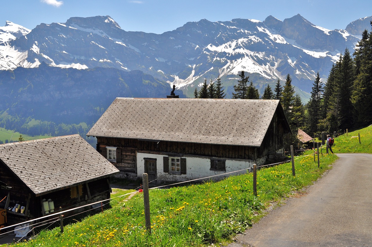 alp switzerland hut free photo