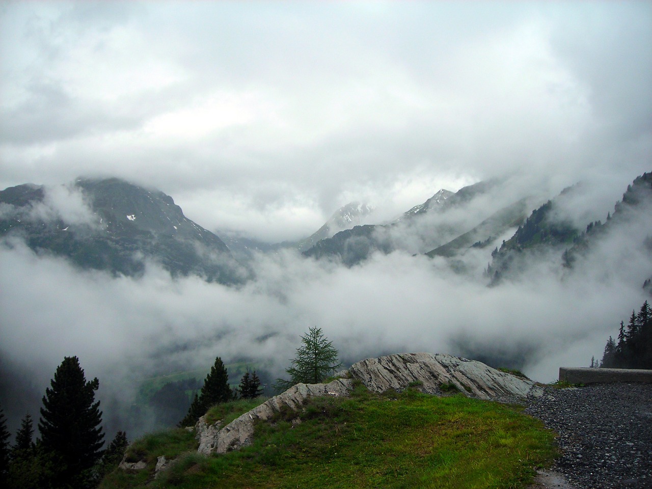 alpine clouds pass free photo