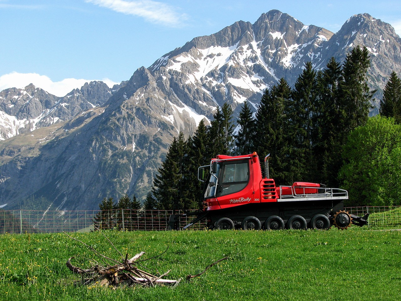 alpine snowcat snow groomer free photo