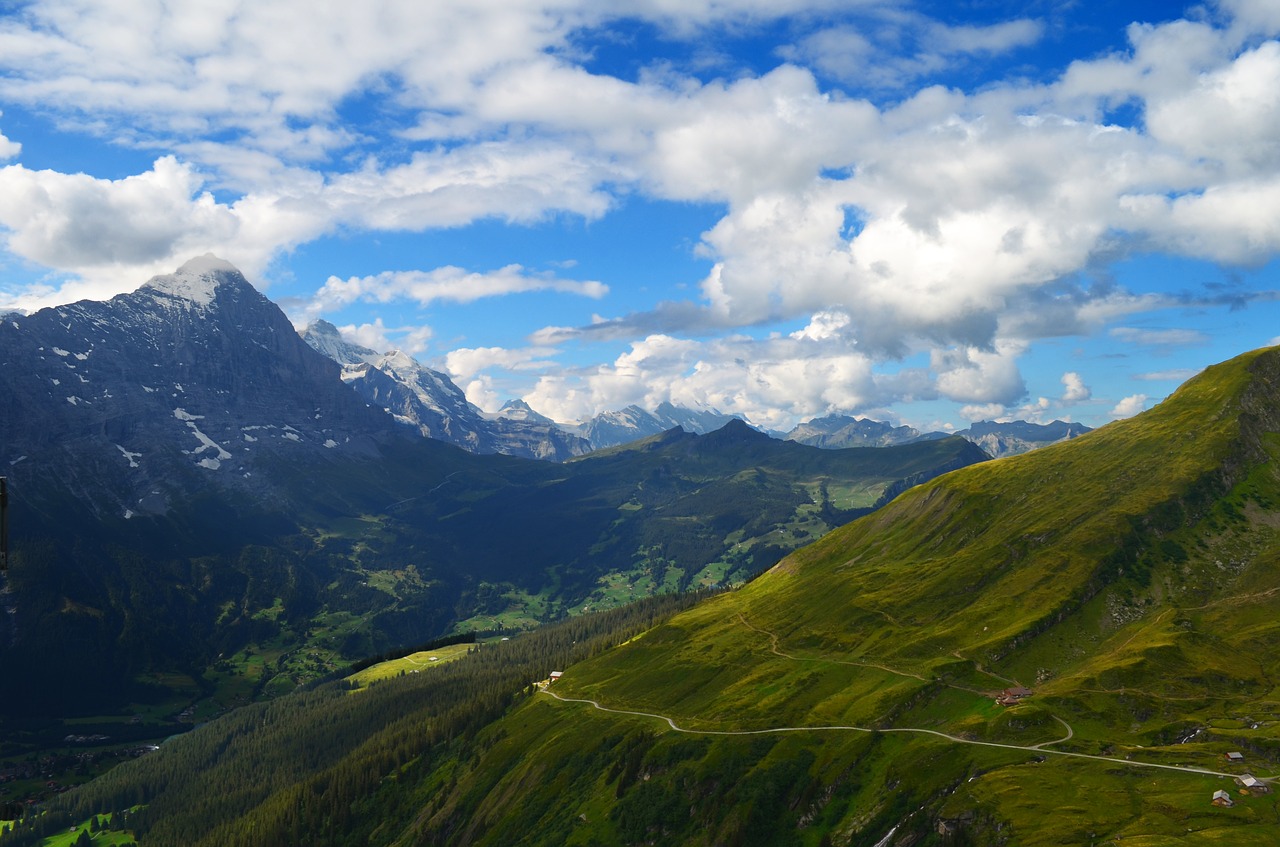 alpine switzerland panorama free photo