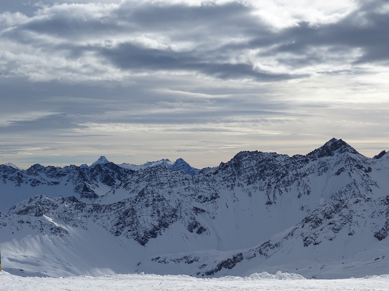 alpine mountain range panorama free photo