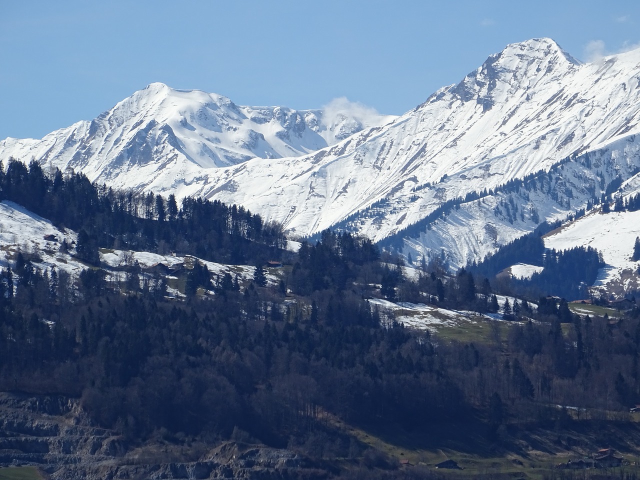 alpine mountains landscape free photo
