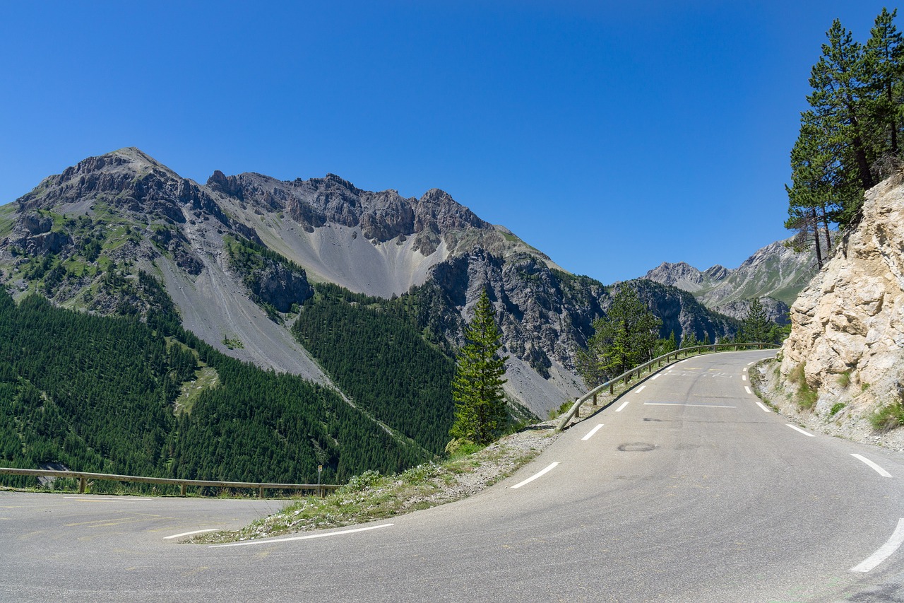 alpine road landscape free photo