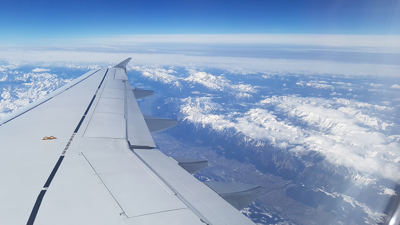 alpine aircraft mountains free photo