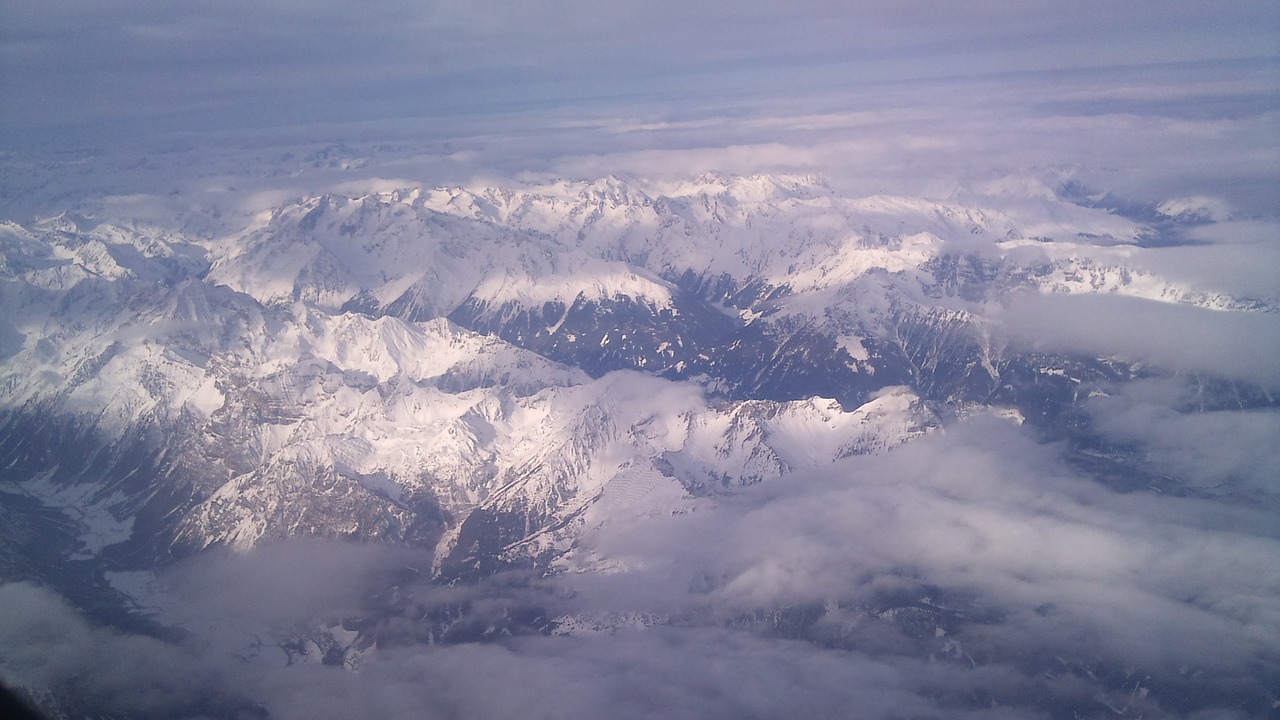 alpine aerial view mountains free photo