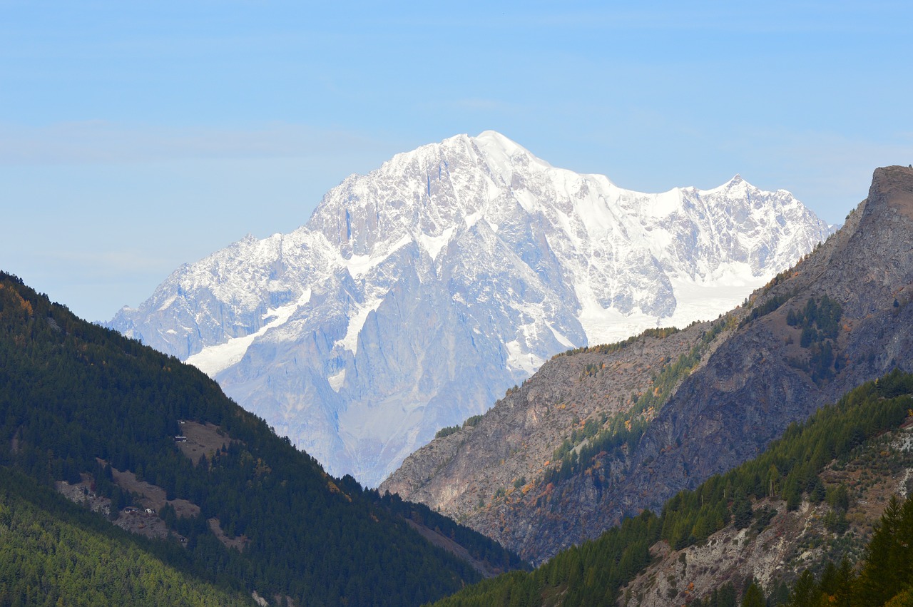 alpine mont blanc high mountains free photo