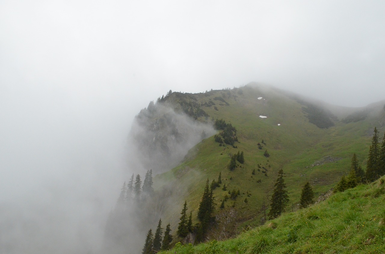 alpine fog mysterious free photo