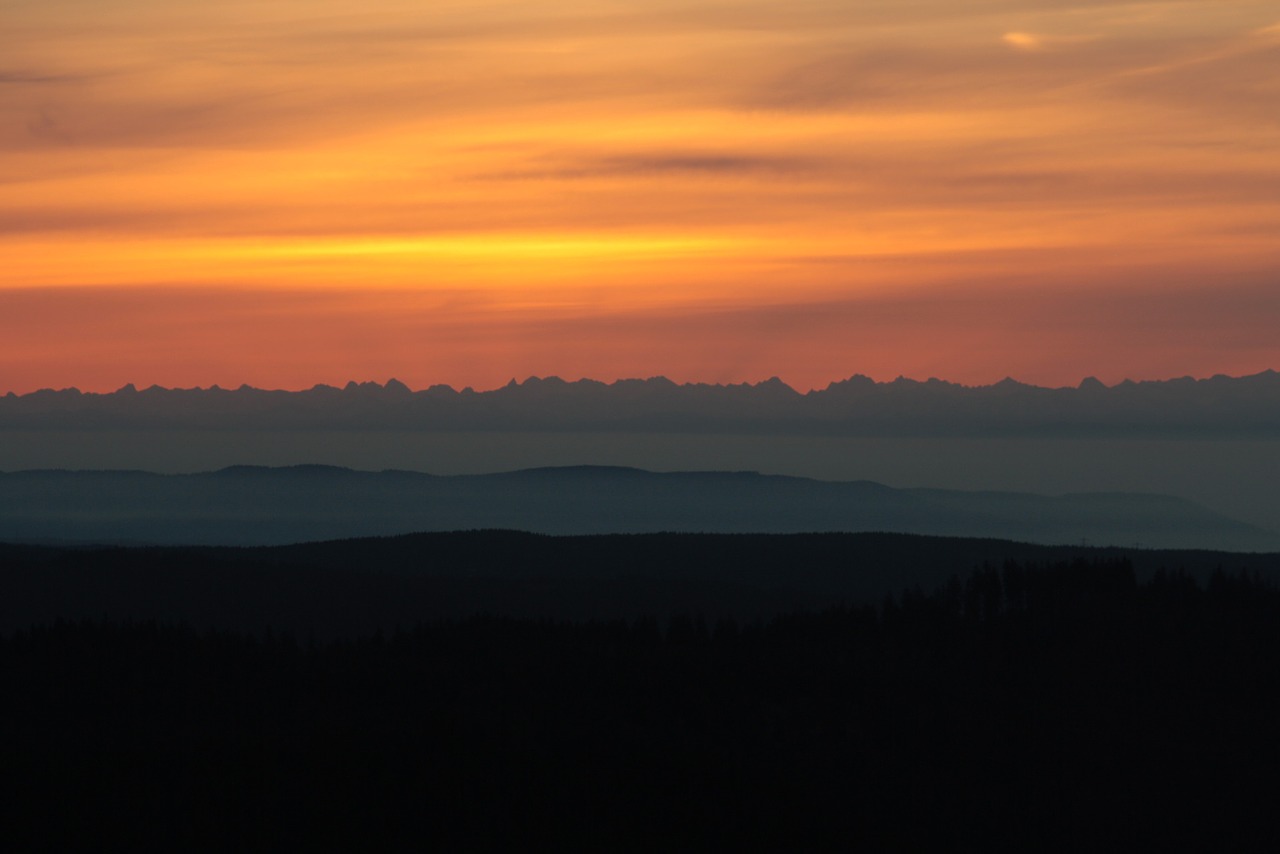 alpine sunrise black forest free photo