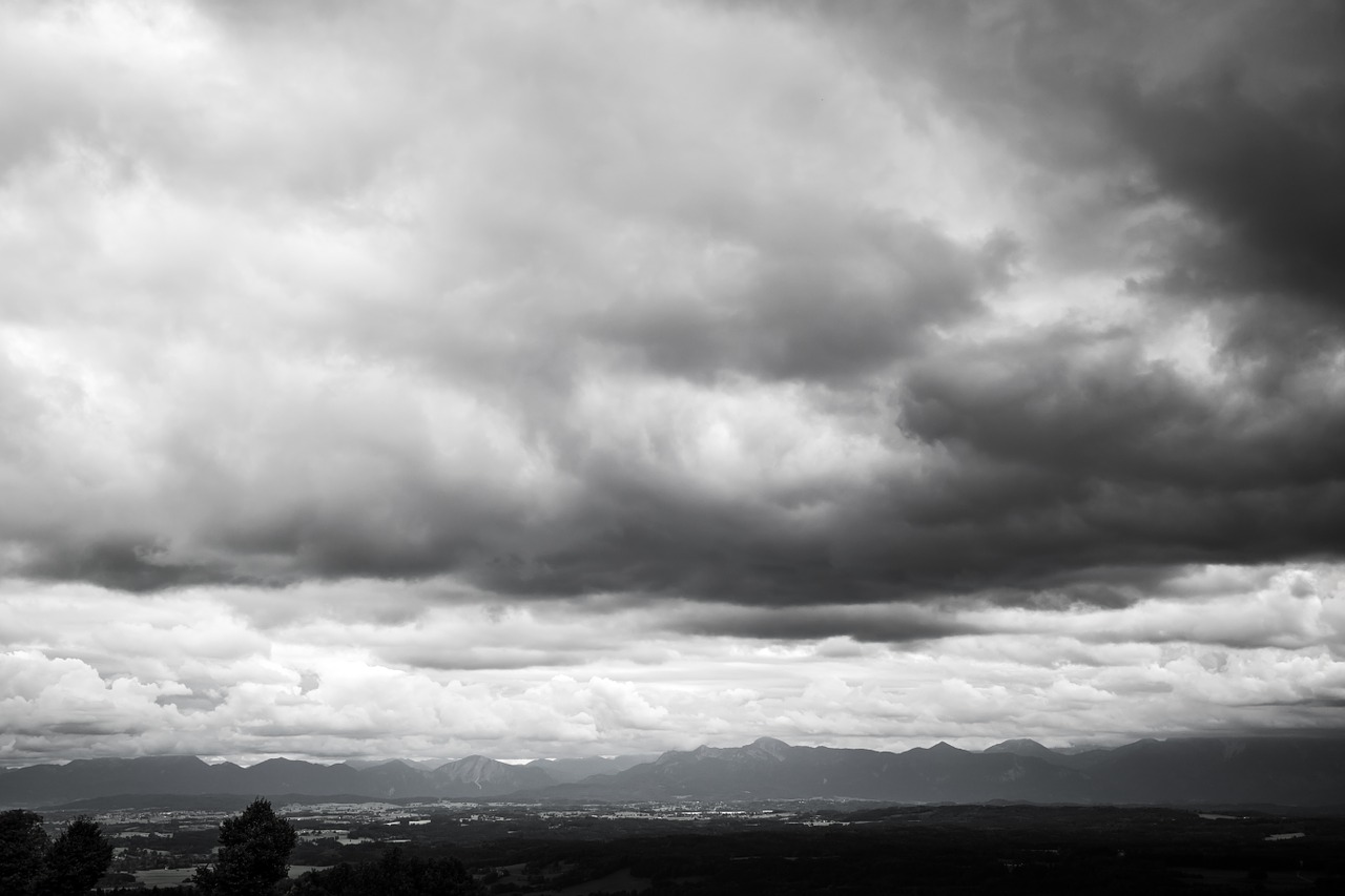 alpine clouds threatening free photo