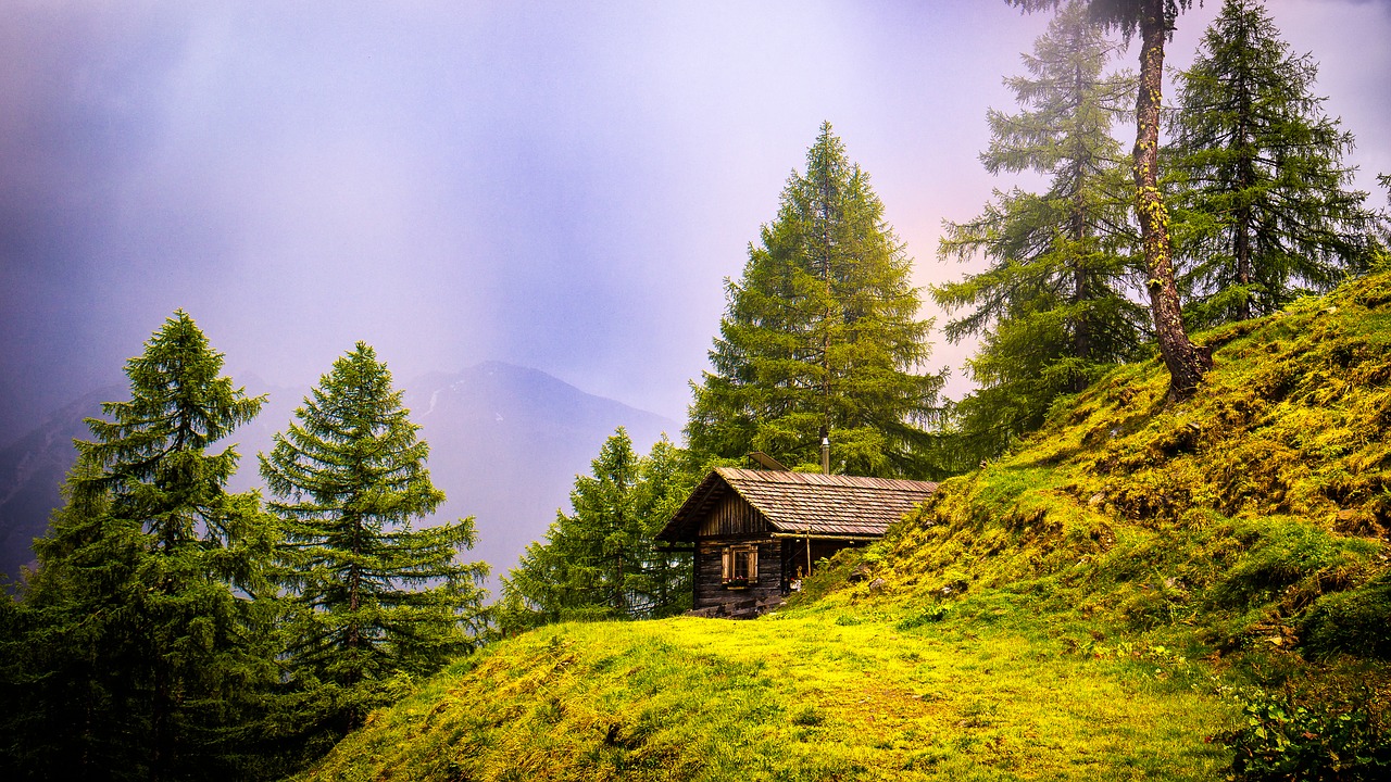 alpine hut hiking hut hike free photo