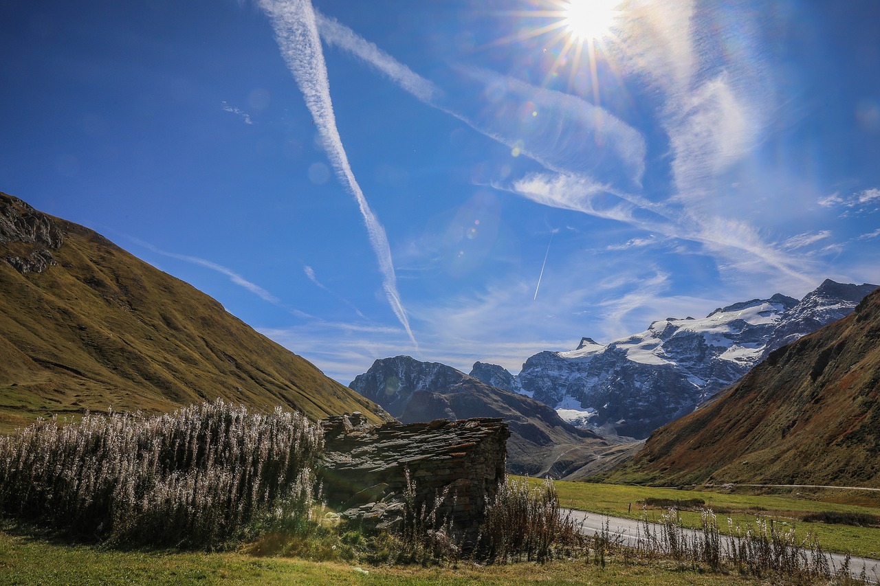 alpine scenery mountain house cottage free photo