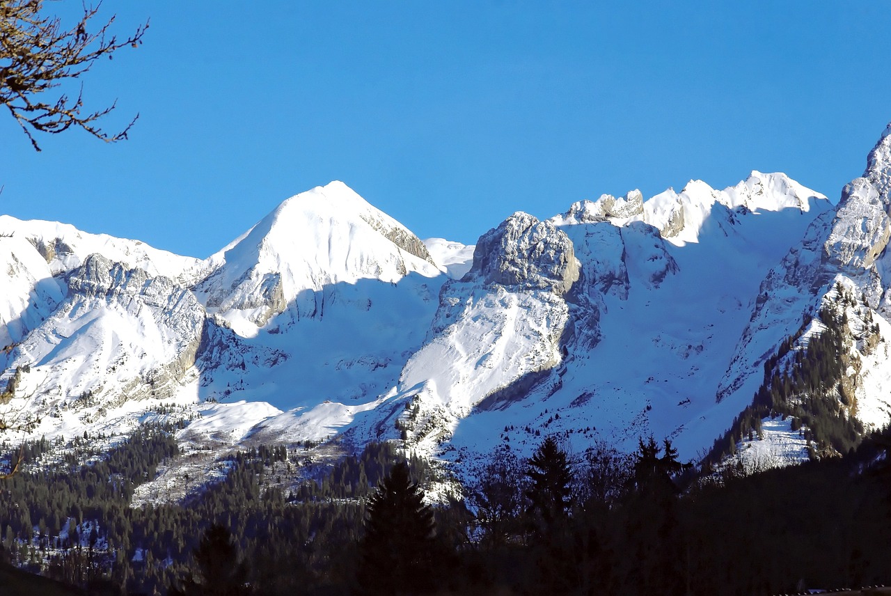 alps mont blanc points free photo