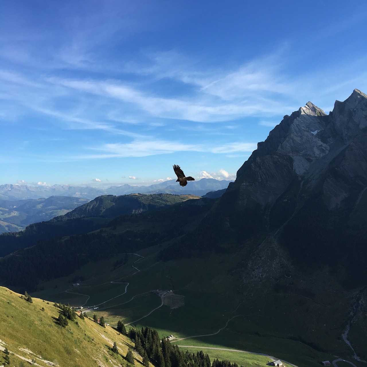 alps blue sky mountains free photo