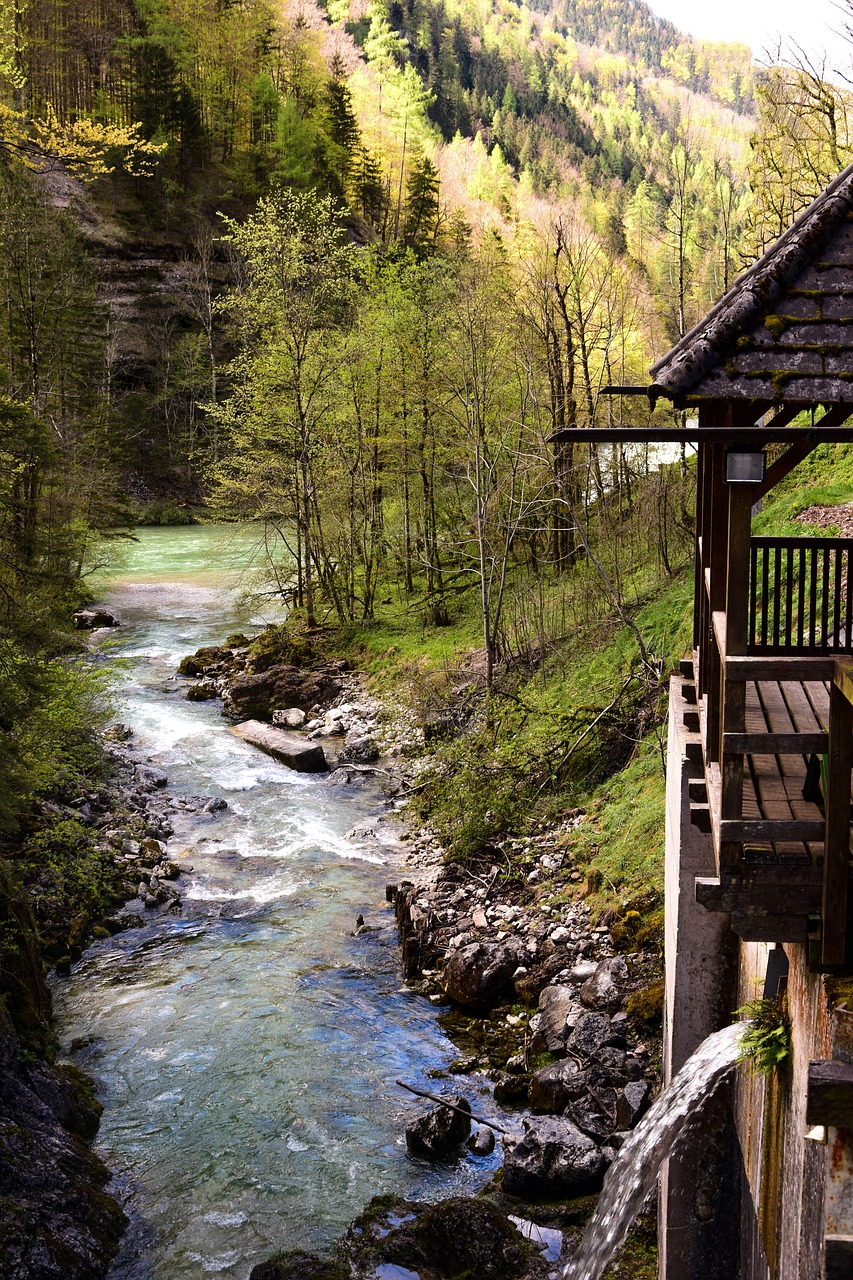 alps river waterfall free photo