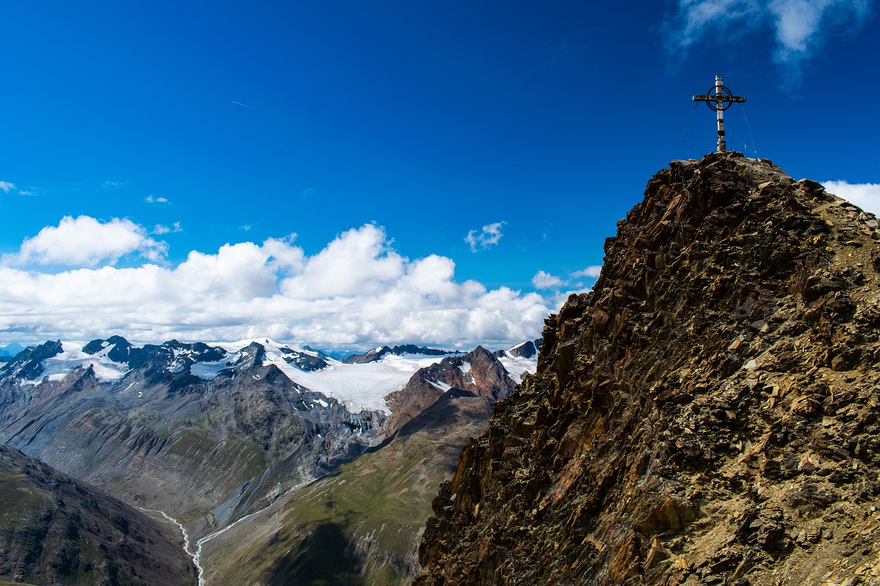 alps  mountain  top cross free photo