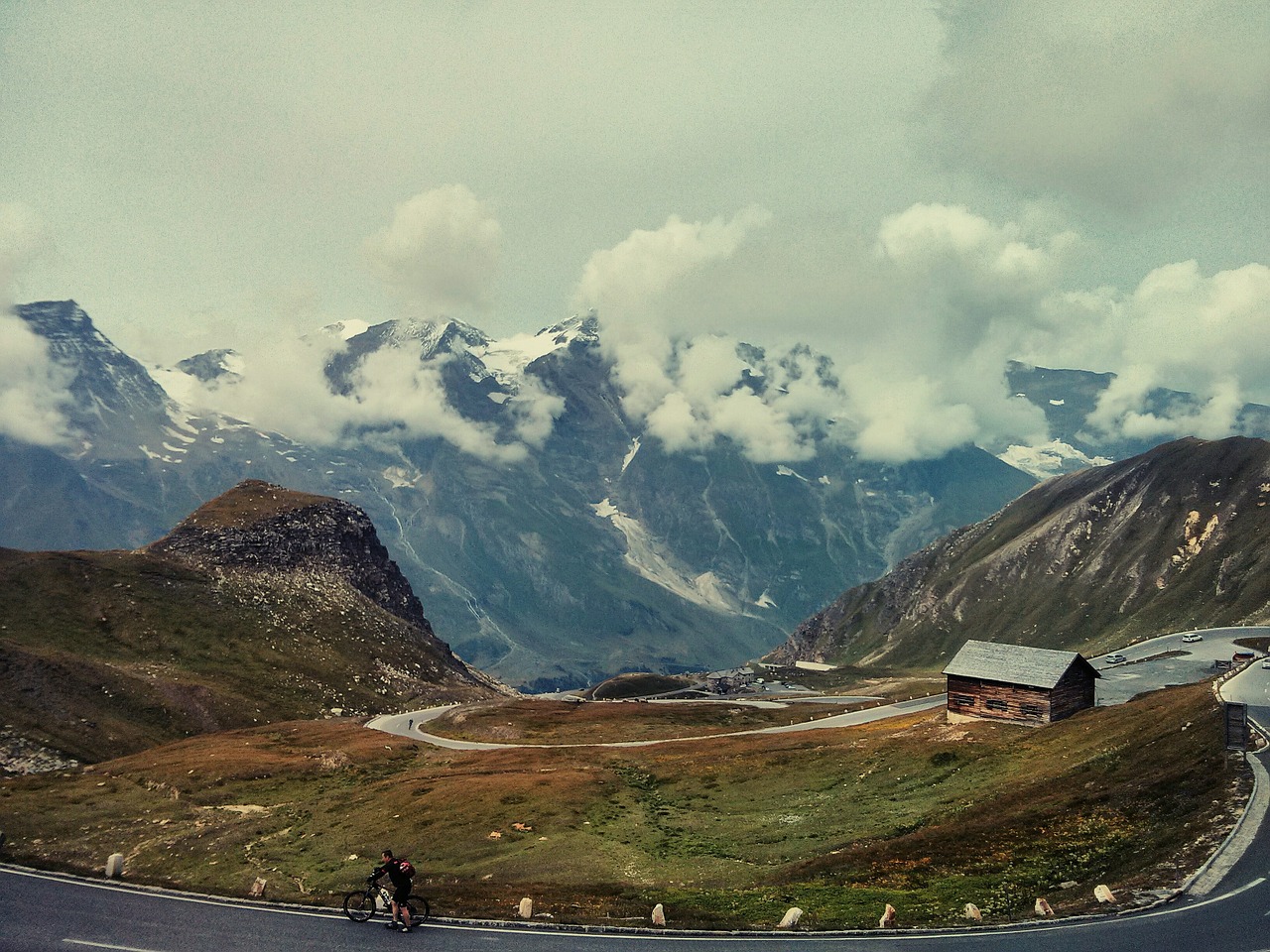 alps road pass free photo