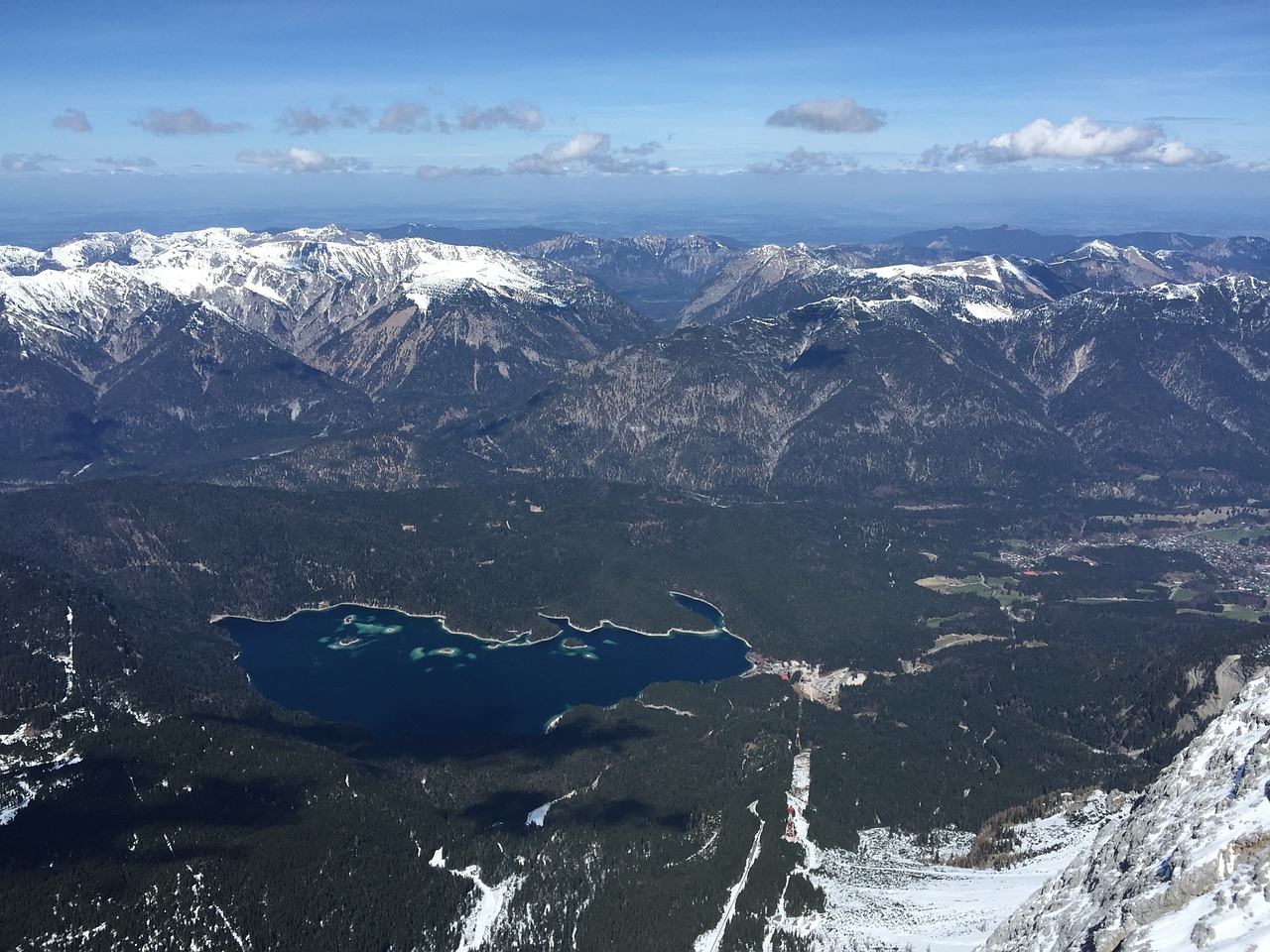 alps lake mountain free photo