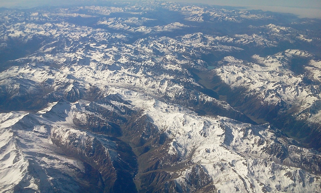 alps plane landscape free photo