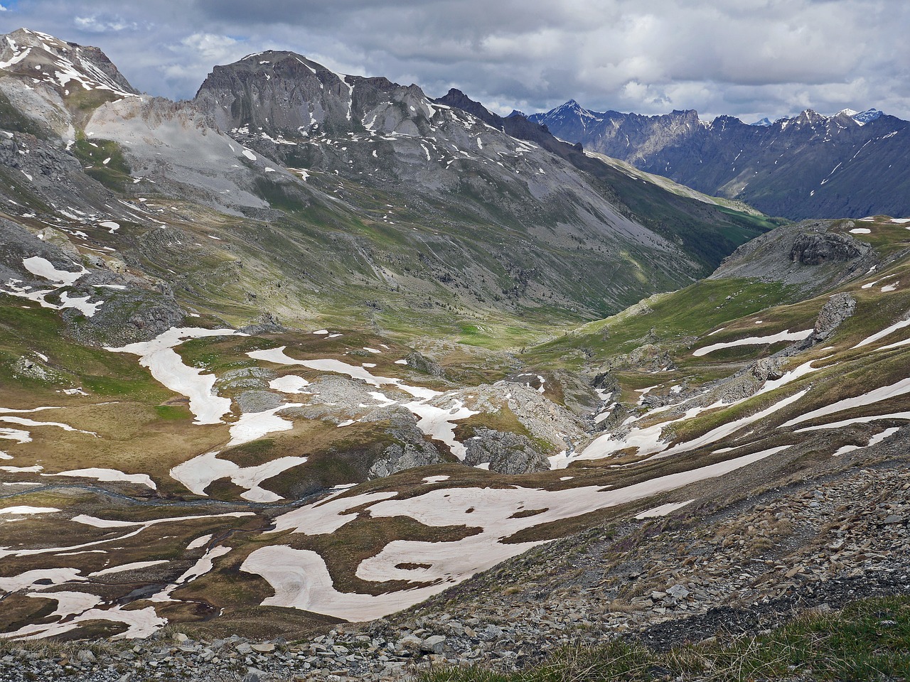 alps summer snow reste high position free photo