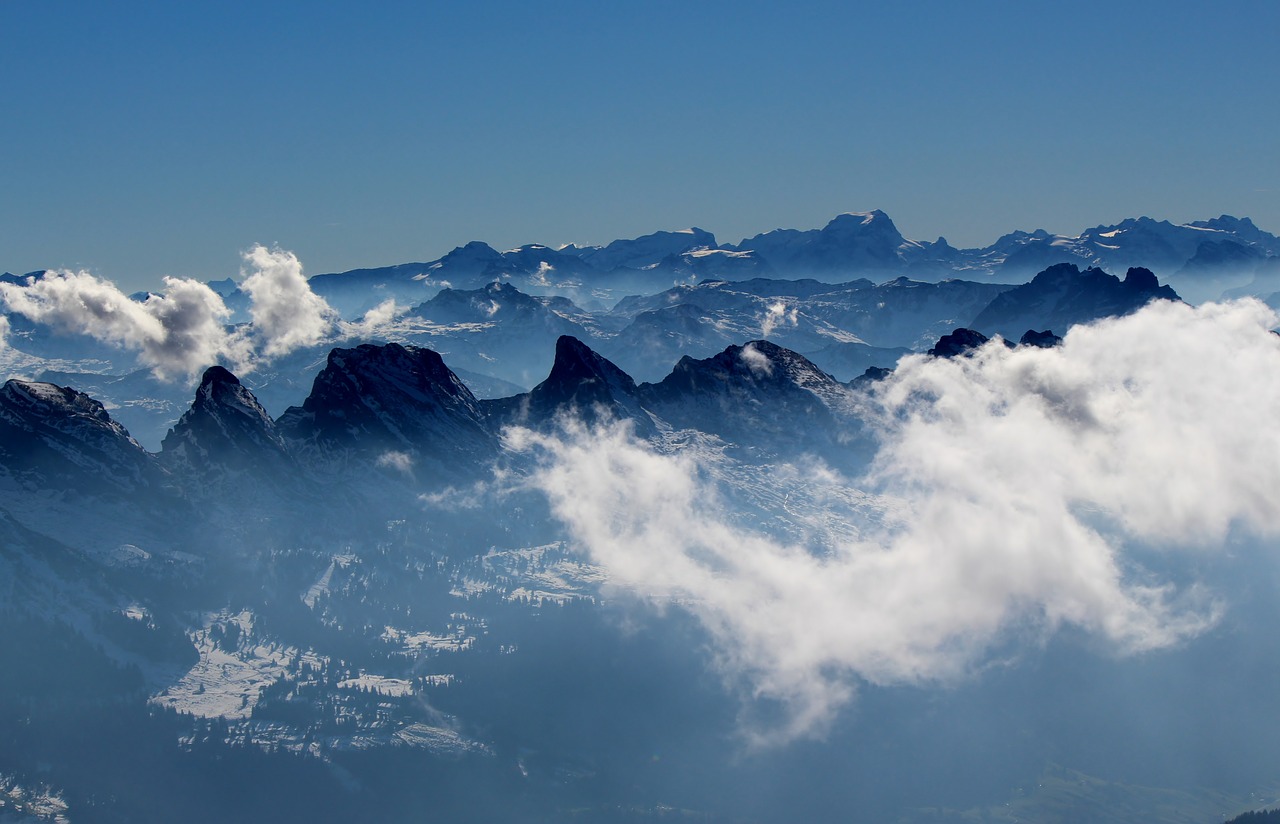 alpstein mountains panorama free photo