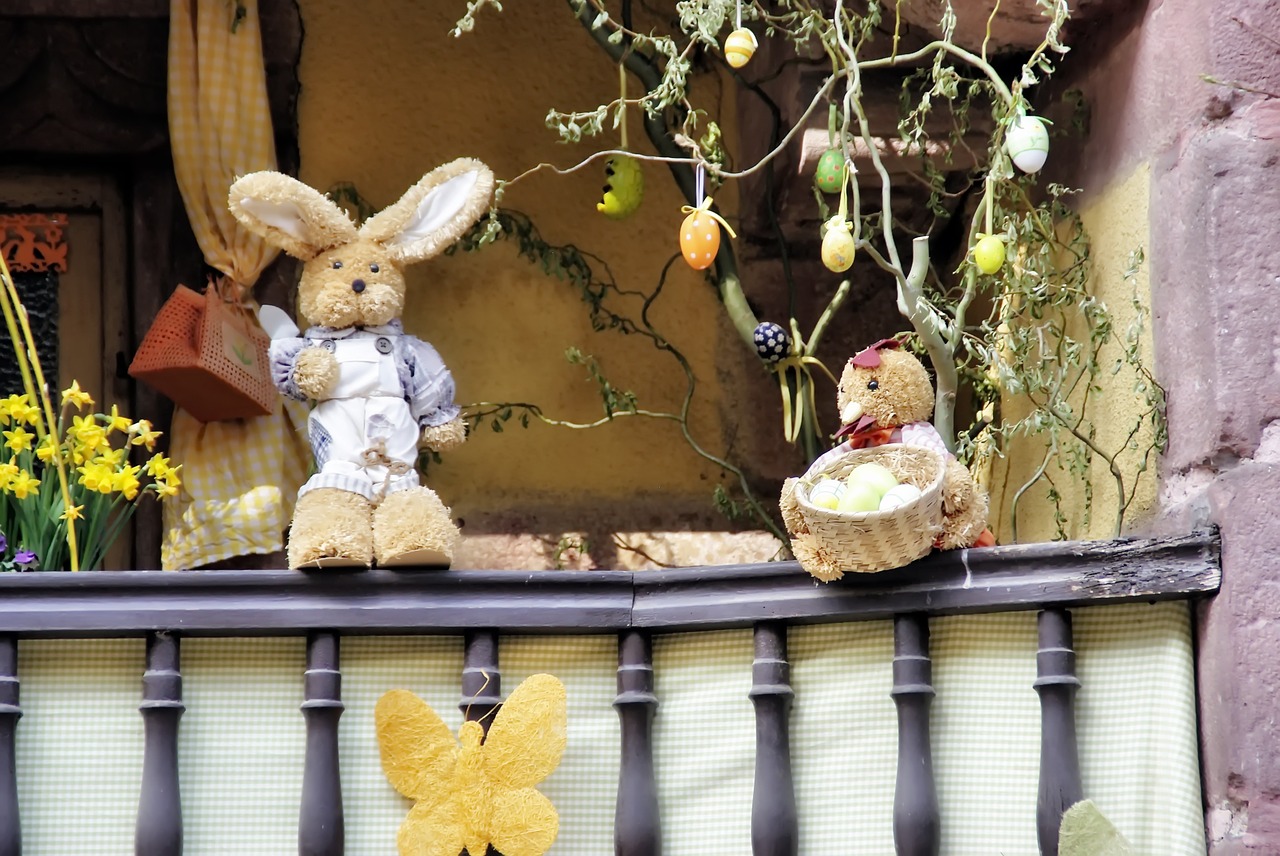 alsace riquewihr balcony free photo