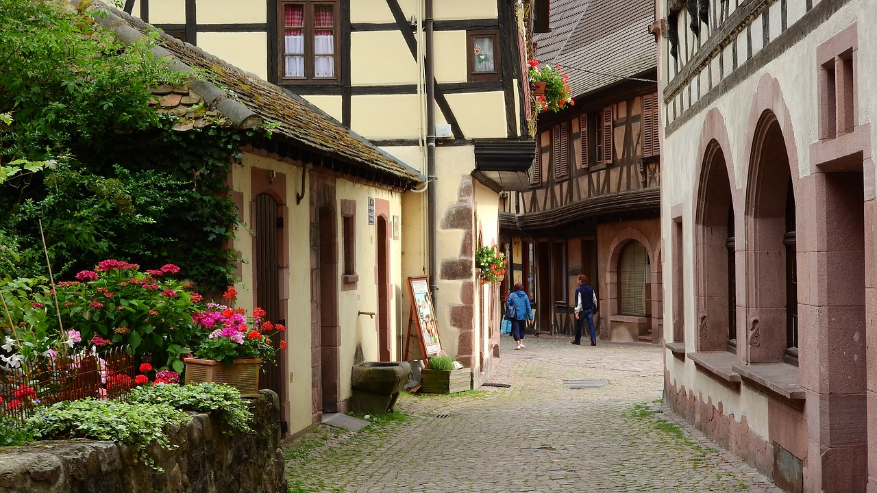 alsace france half-timbered house free photo