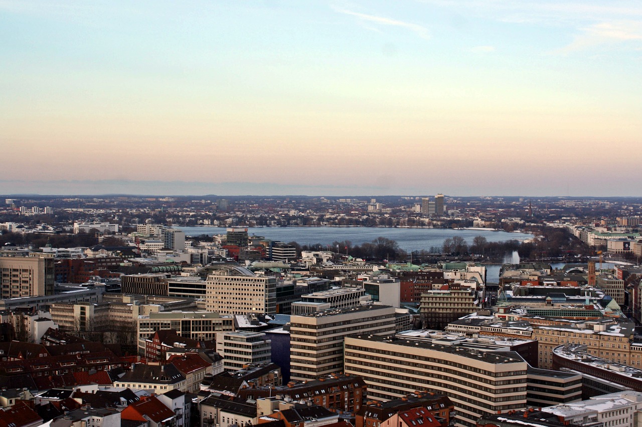 alster hamburg panorama free photo