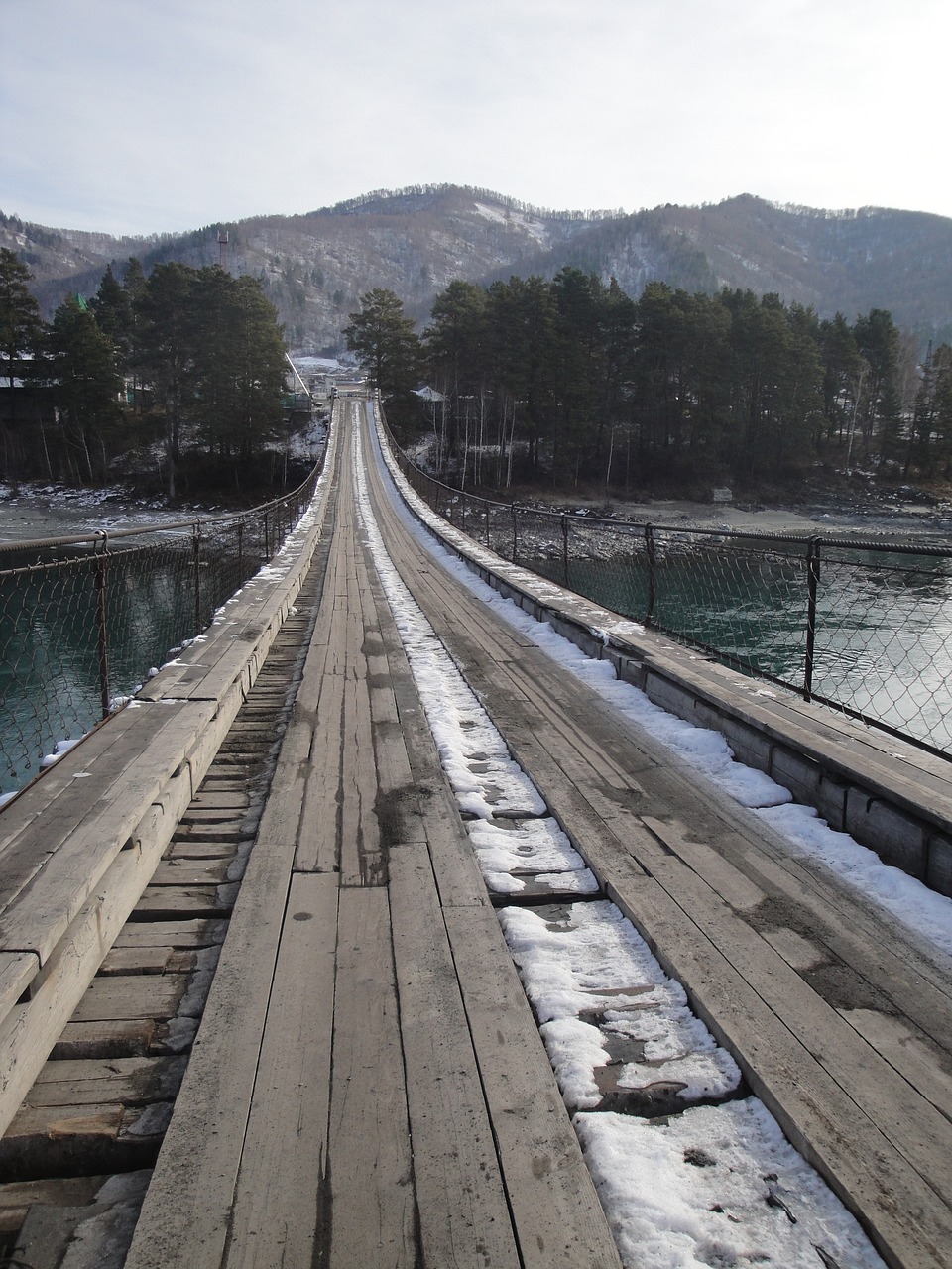 altai bridge nature free photo