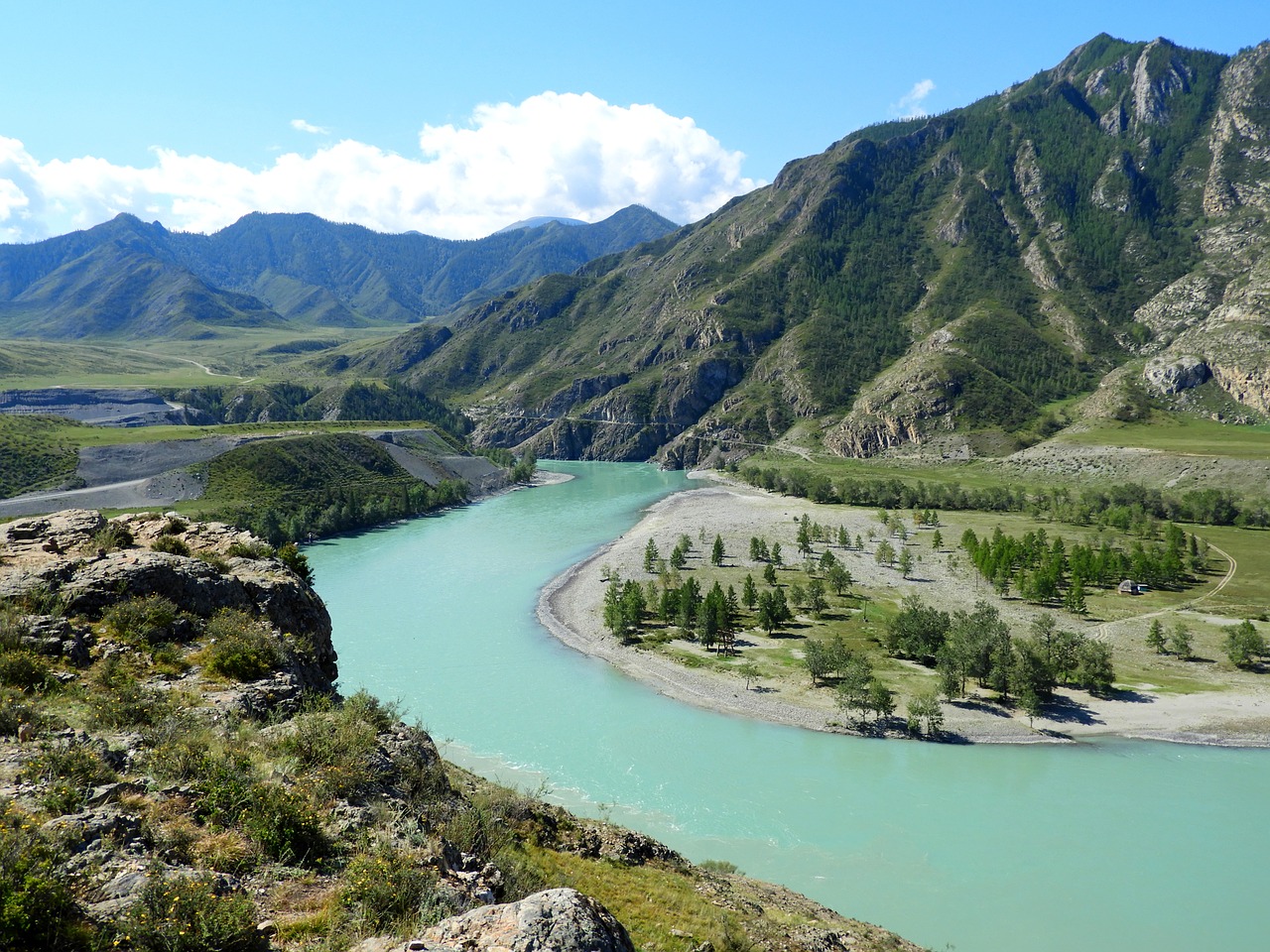 altai  mountains  river free photo