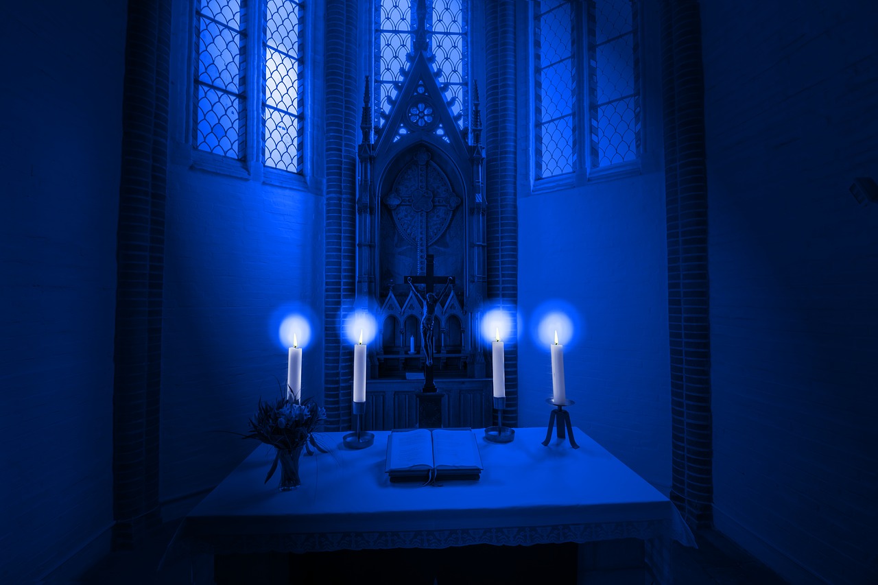 altar  candles  light free photo