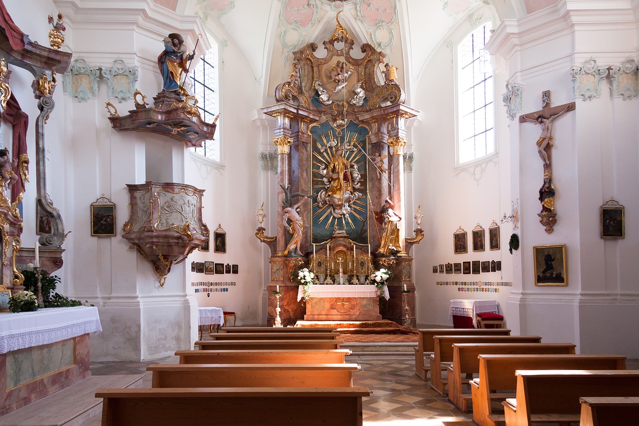 altar rococo pulpit free photo