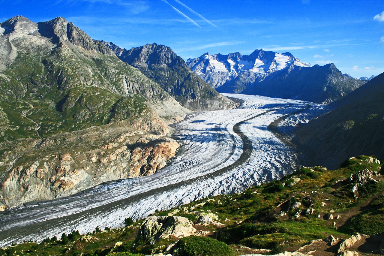alteschgletscher glacier ice free photo