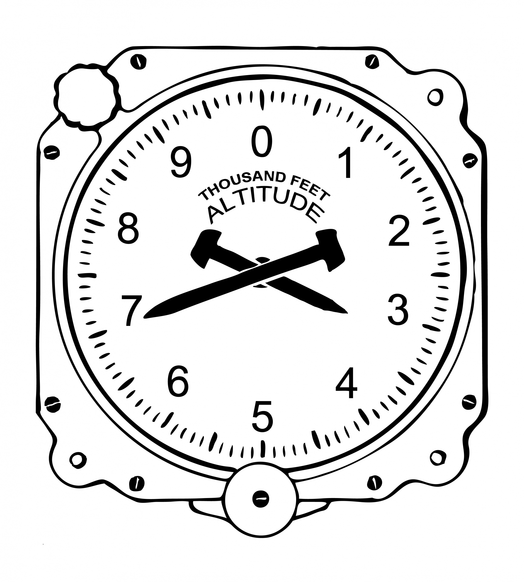 altimeter dial clipart free photo