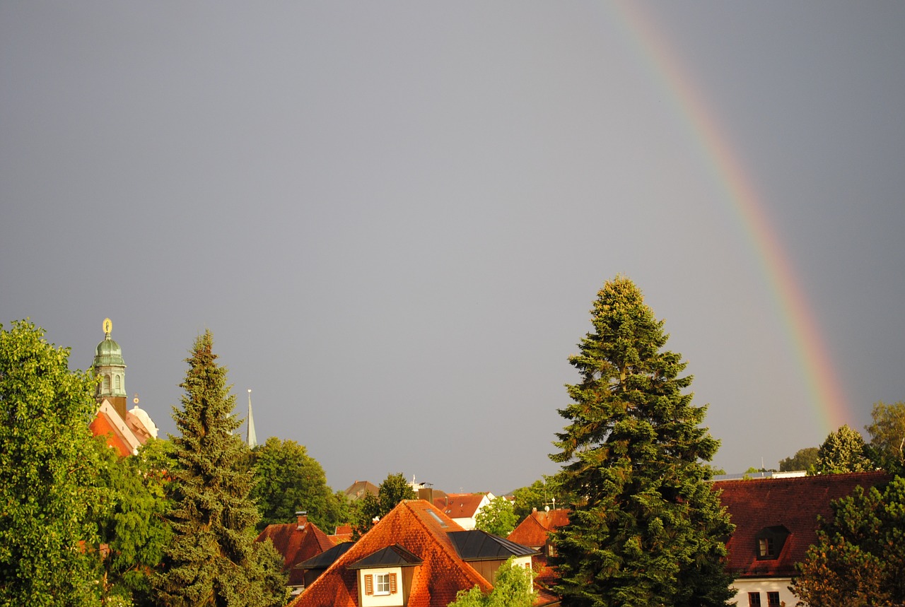 altötting thunderstorm rainbow free photo