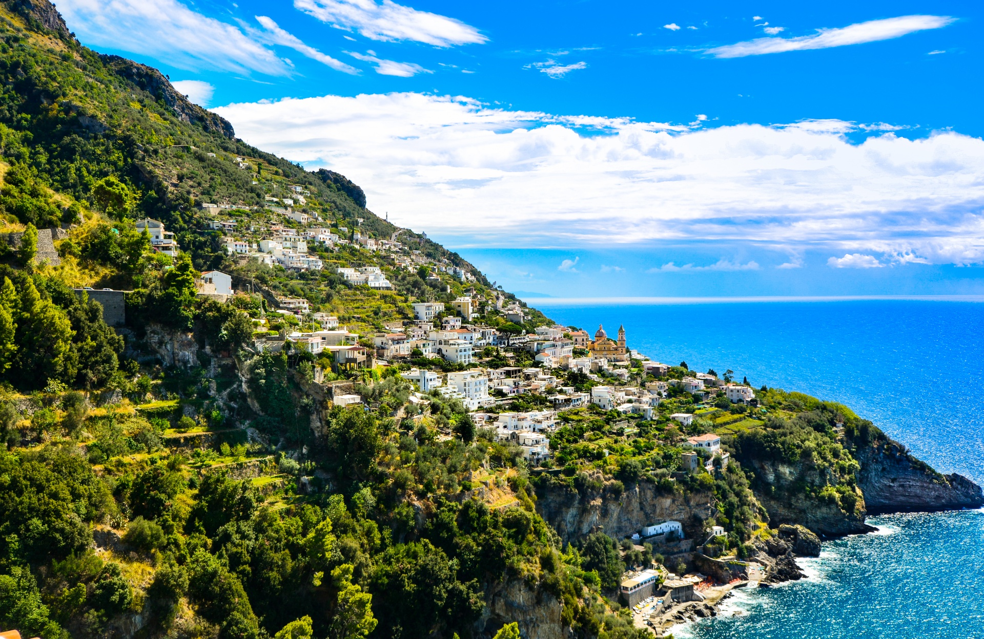 amalfi coast shoreline free photo