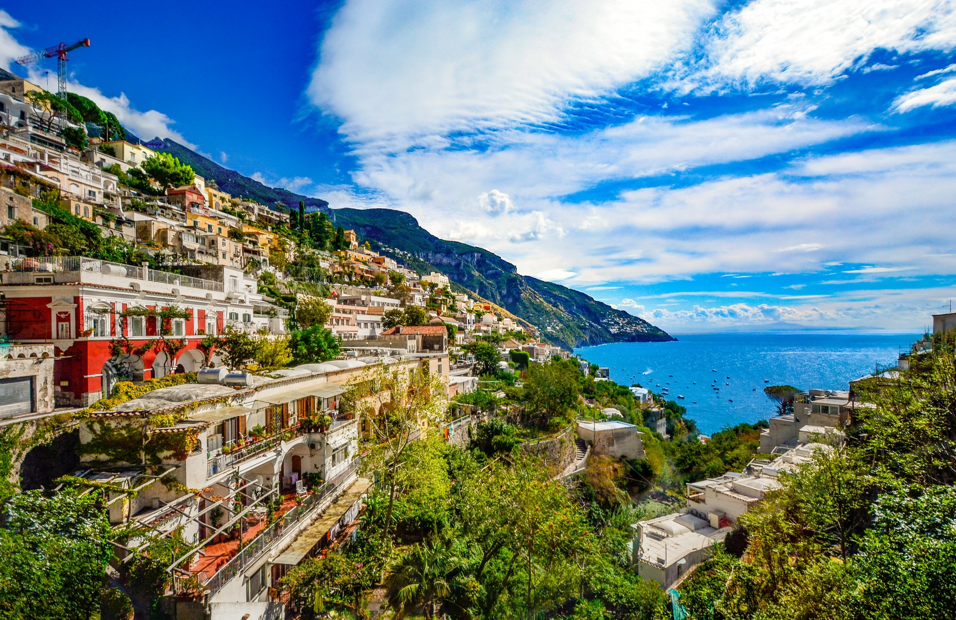 amalfi coast shoreline free photo