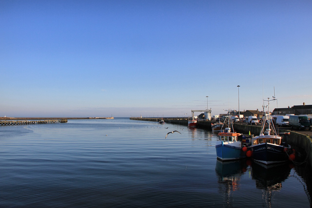 amble northumberland harbour free photo