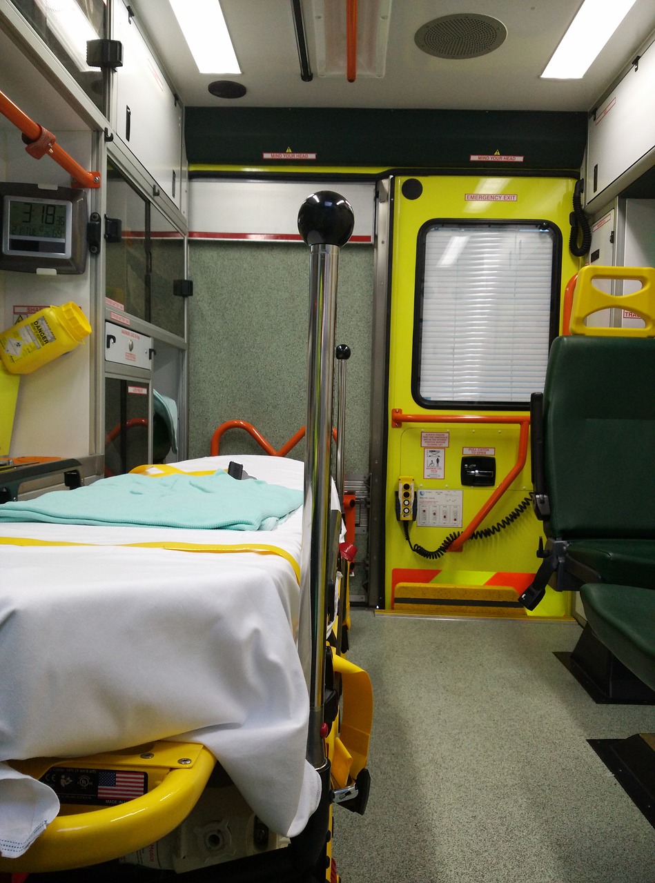 ambulance wear interior view free photo