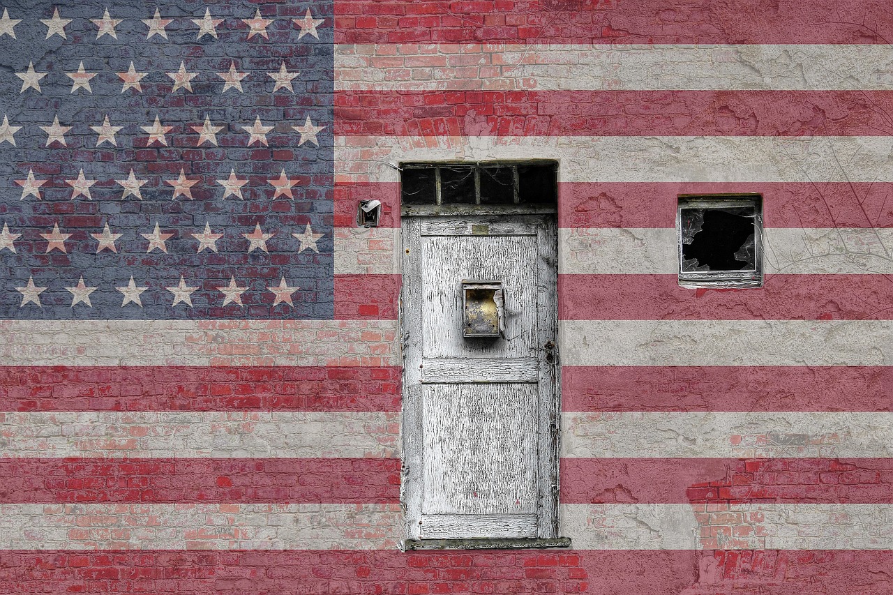 american flag door free photo