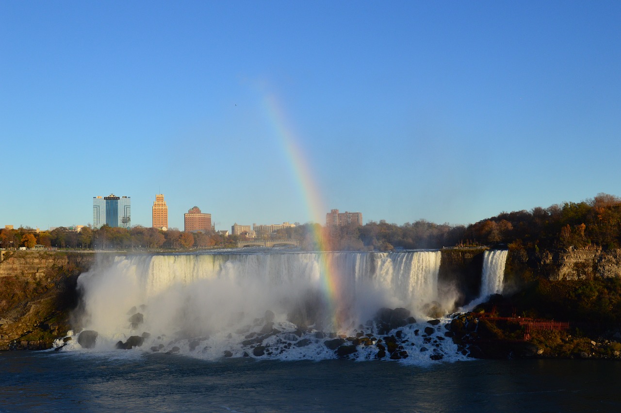 american falls rainbow niagara falls free photo