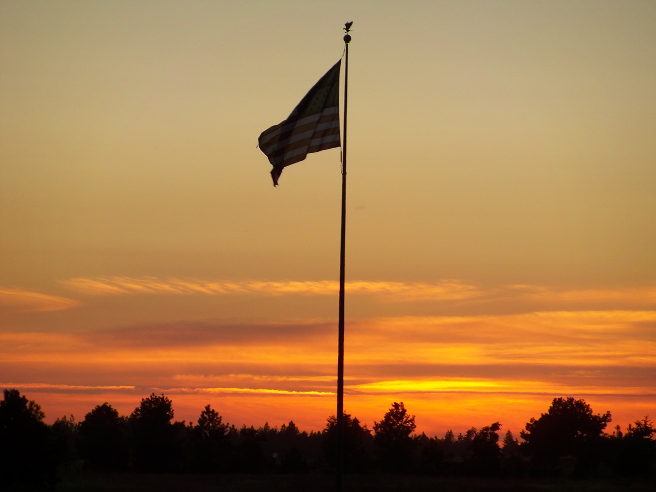 american flag patriot sunrise free photo